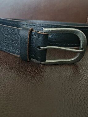 Frye Leather Belt, Black, Size 34, Style DC06